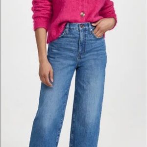 MADEWELL The Perfect Vintage Wide Leg Crop Jeans Cresslow Wash 27